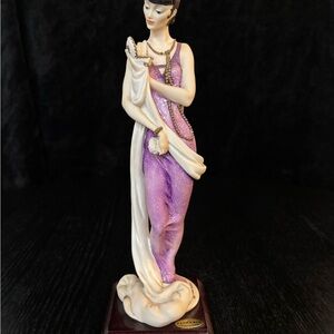 Elegant Purple and White Figurine